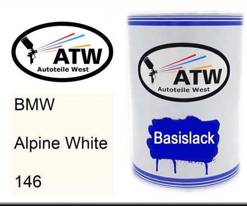 BMW, Alpine White, 146: 500ml Lackdose, von ATW Autoteile West.